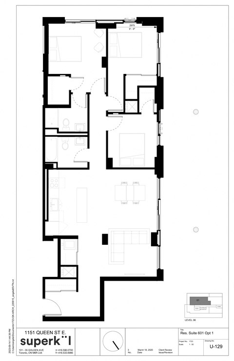 floor plan of the upper level of the house